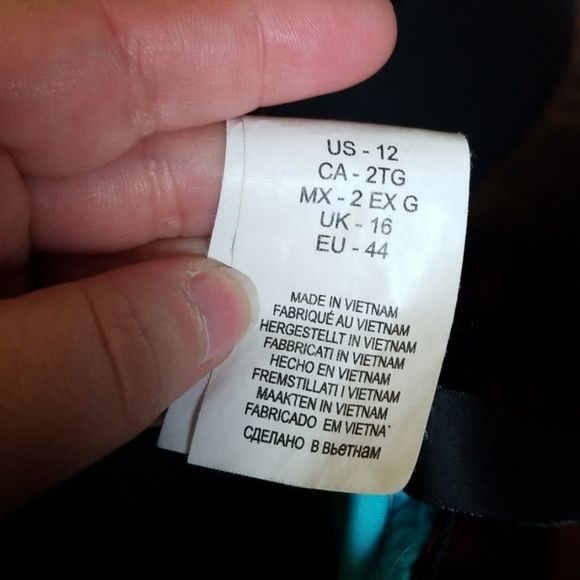 Ice Blue Multicolor Thread Through Bikini Top - Picture 6 of 8